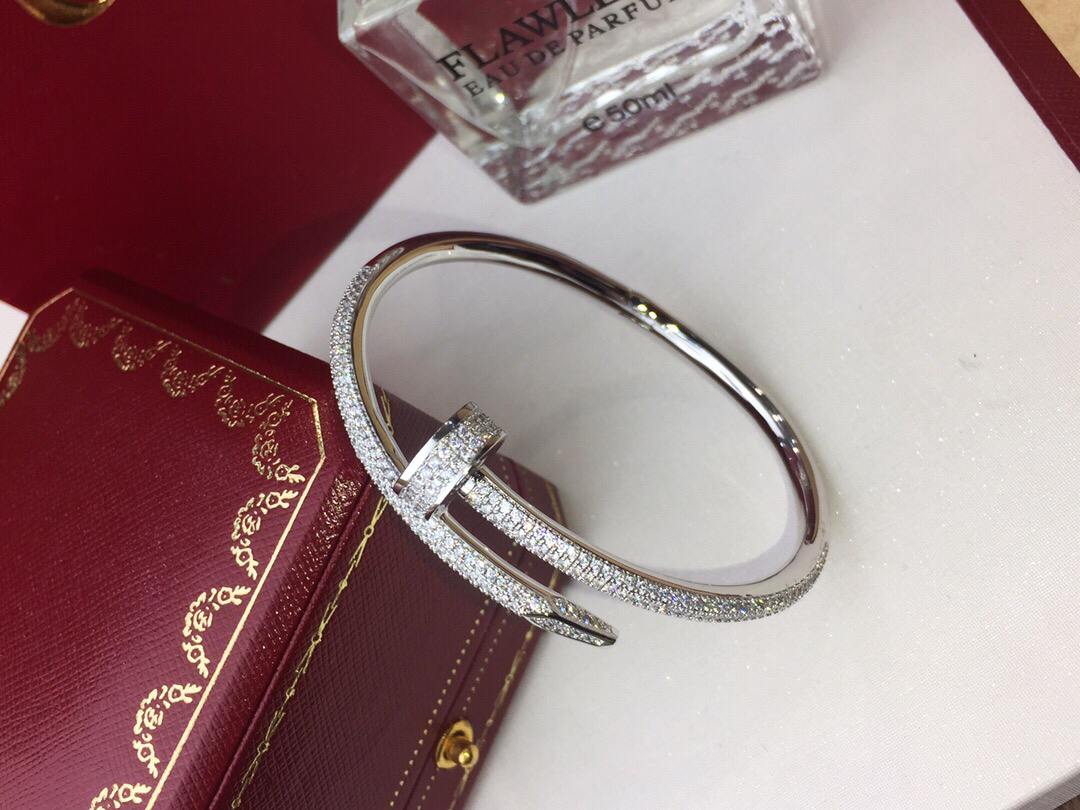 Copy Cartier Juste Un Clou Nail Bracelet-Stainless Steel Diamond